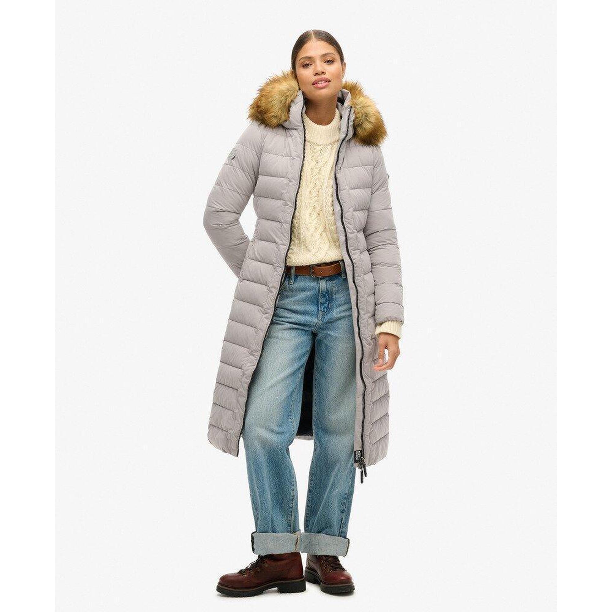 Superdry - Manteau Long Matelassé Arctic De Superdry - Maillot Manches Longues - Gris - Decathlon