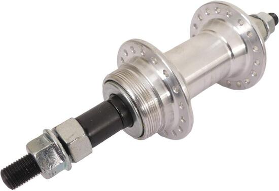 Mozzo posteriore a ruota libera in alluminio asse fisso 36 fori.