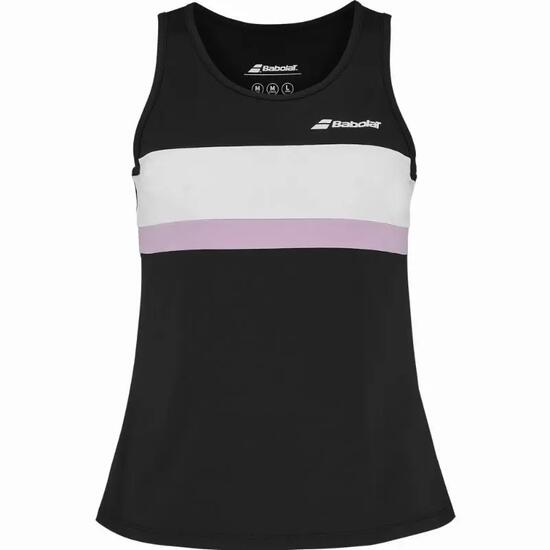 Vêtements - Padel - Femme - Débardeur - léger, respirant - noir/blanc/rose