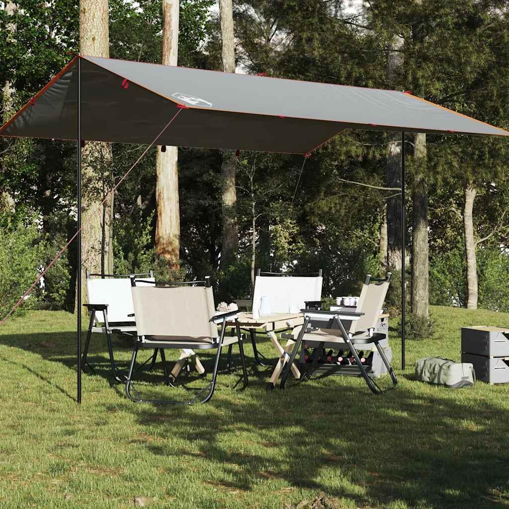 VidaXL Wasserdichtes Camping-Vordach 400 x 294 cm grau und orange 3/7