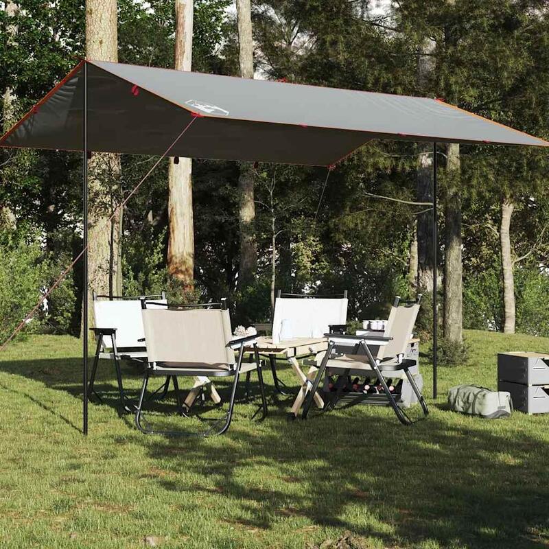 VidaXL Prelată de camping impermeabilă 400 x 294 cm gri și portocaliu