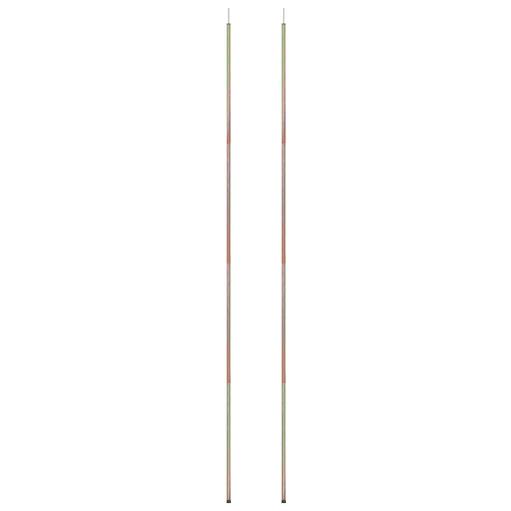 VidaXL Poteaux de parasol 2 pièces 250 cm en acier galvanisé 4/4