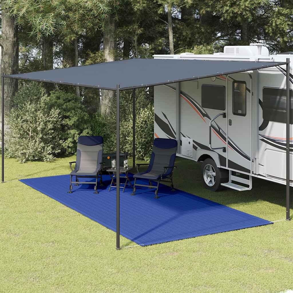 Bequemes Vidaxl Zeltteppich 250x600 cm HDPE Blau 1/4