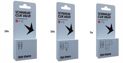 Schwalbe Clik Valve Umbau-Set für Fahrräder