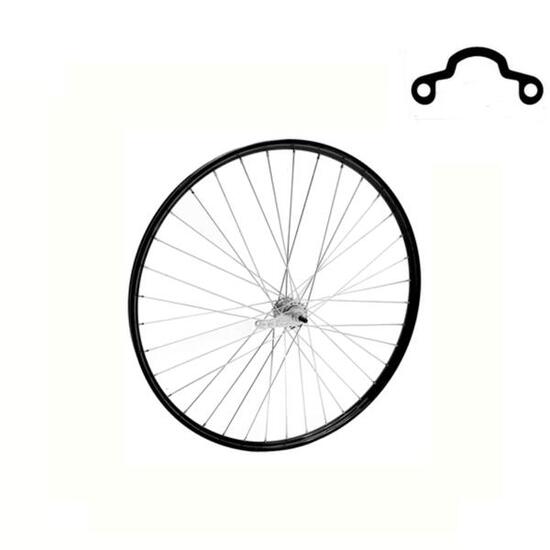 Roue Arrière 28x1 1/2 Noire avec Moyeu de Frein KT et Jante en Aluminium