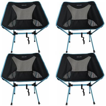 PACK MIDLAND 4 Chaises Moonlight Pliante Ultra Légère Et Compacte Camping