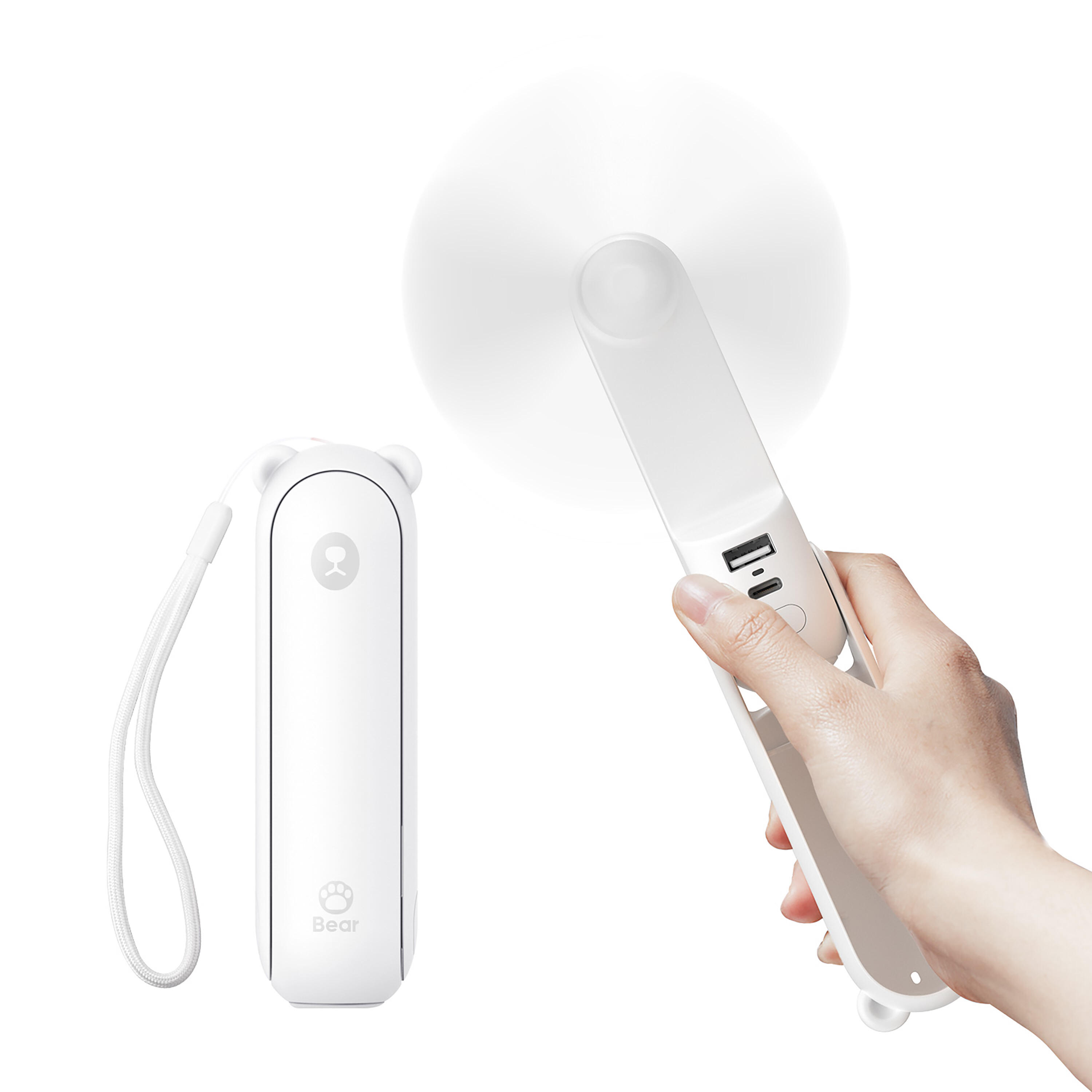 Jisulife ventilador portátil de mano Life 8 Plus 4500 mAh, blanco 2/5