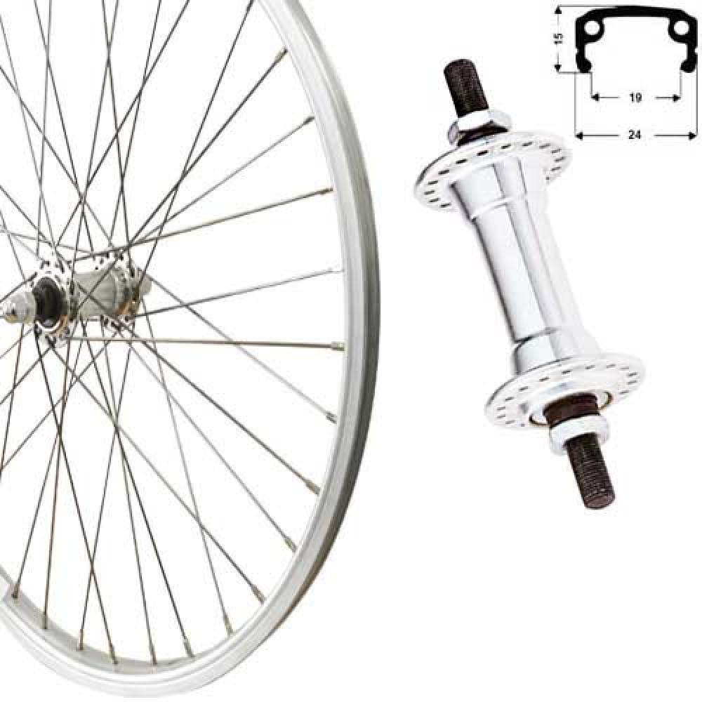 ROLAND Ruota anteriore 24-1.75 Alu/Alu, cerchio alluminio, argento.