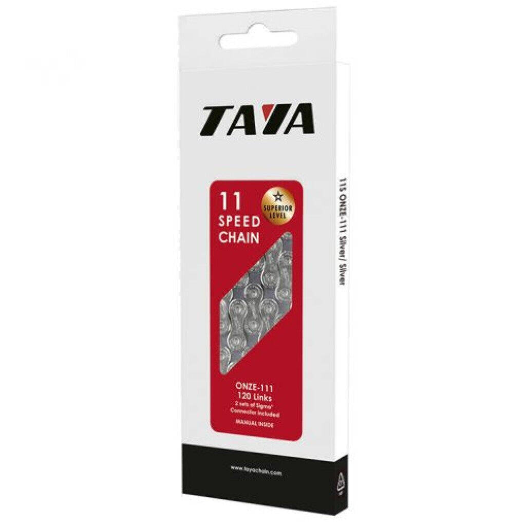 Taya Onze-111 11-speed chain, silver, 116 links.
