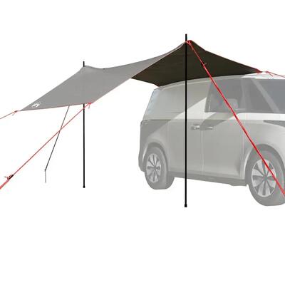 Tenda per auto VidaXL impermeabile grigio e arancione 410x250x200 cm