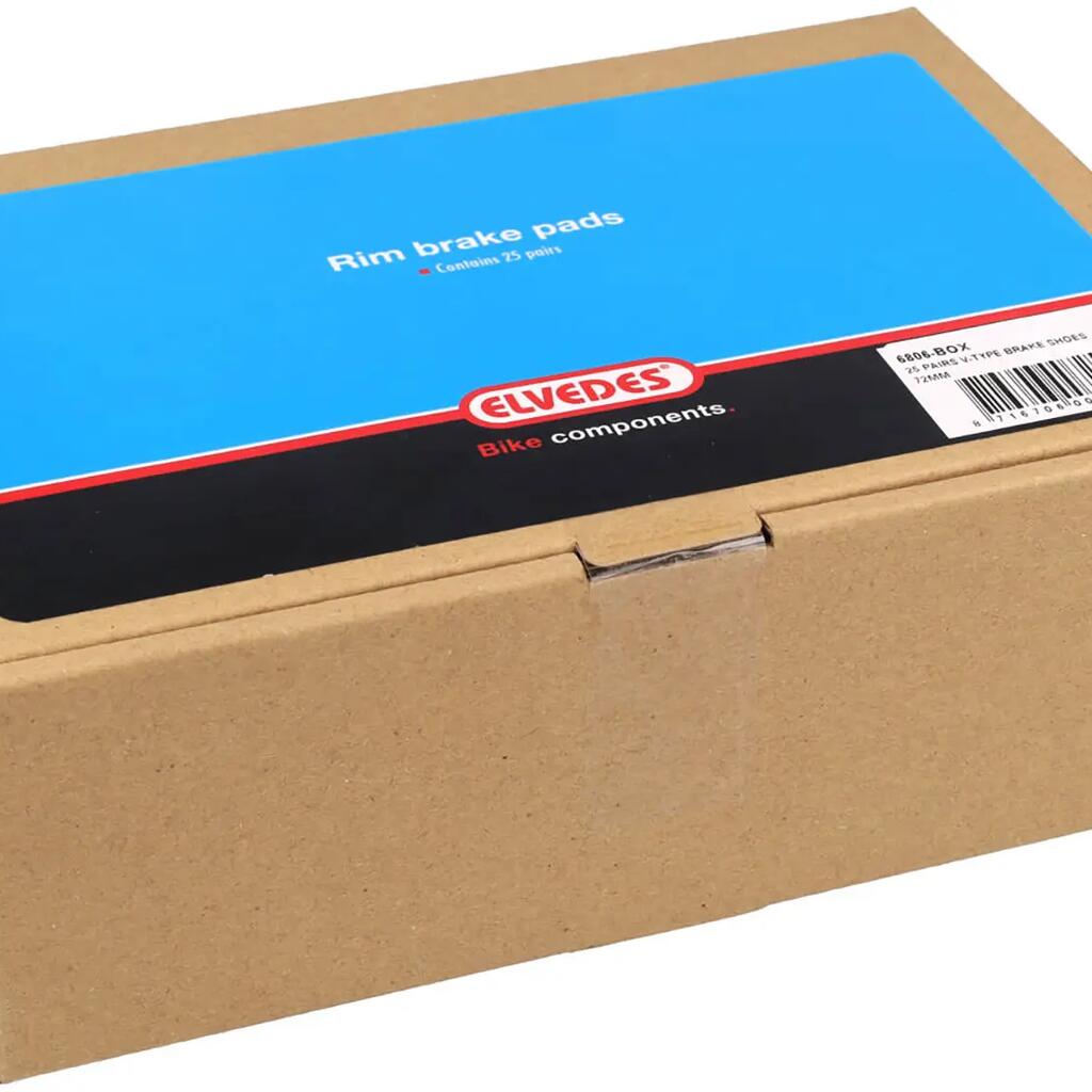 Elvedes 6828 Black 72mm ABS Brake Pads for V-Brakes