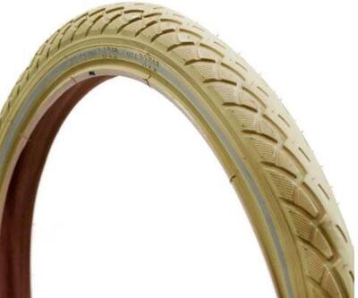 Deli tire 20x1.75 47-406 crème banden met reflectie