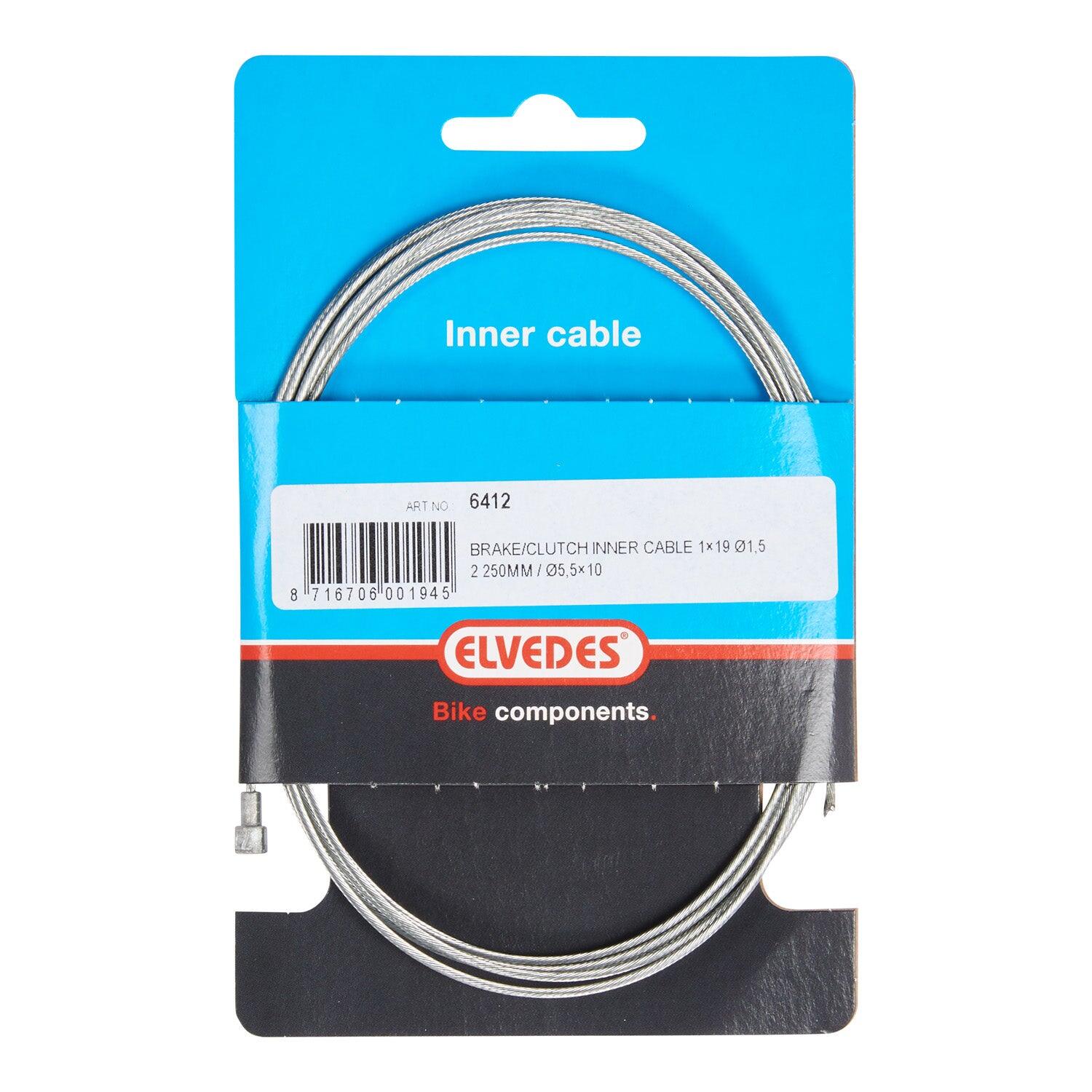 Elvedes Cable Interior 2250 mm Galvanizado Ø1.5 mm con V-Nipple 1/2