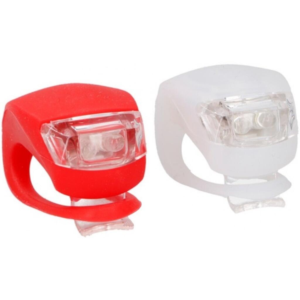 DUNLOP Set 2 luci LED con clip per bici.