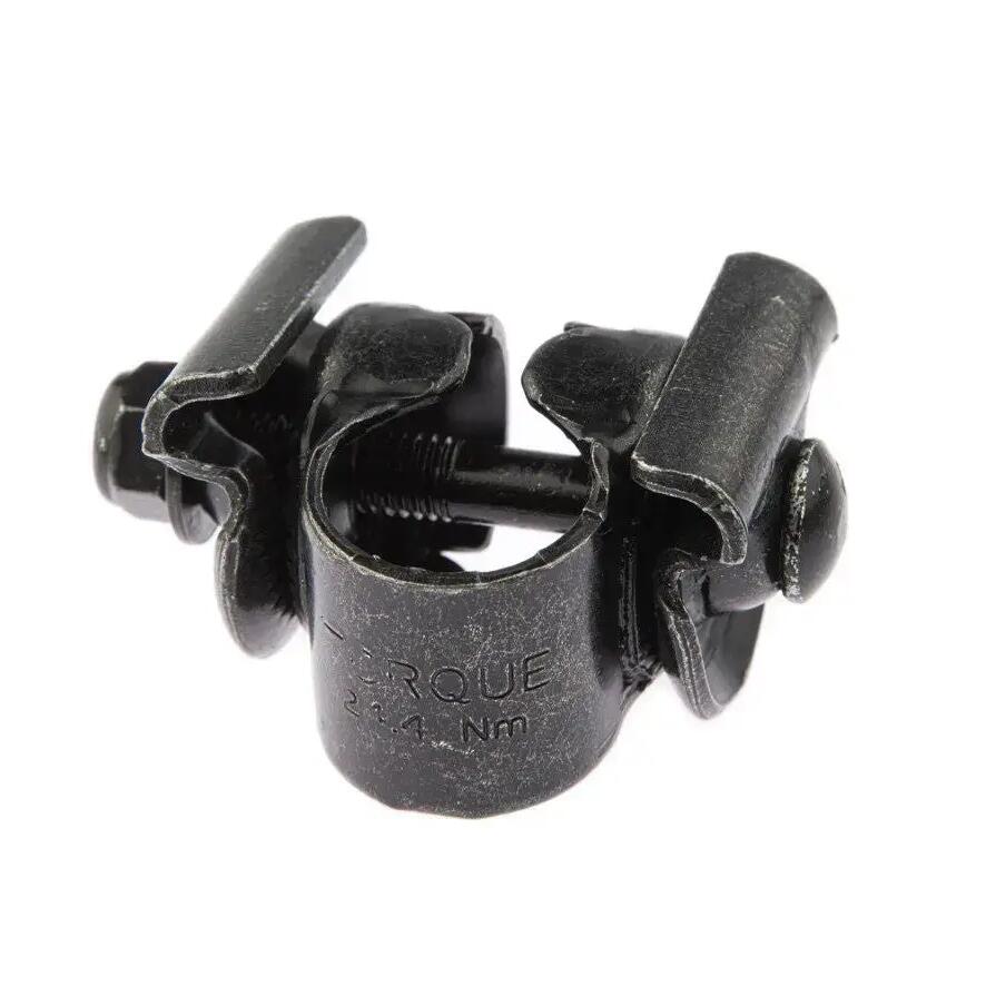 Selle Bassano 3-piece saddle clamp, galvanized, black, Ø25.4 mm.