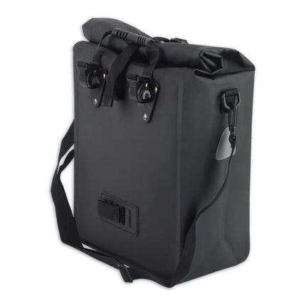 Einzelne Fahrradtasche Schwarz - 23 Liter - Schultergurttasche Fahrrad