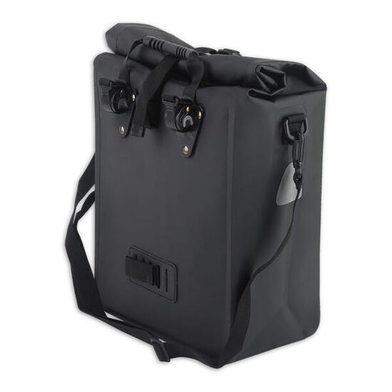 Einzelne Fahrradtasche Schwarz - 23 Liter - Schultergurttasche Fahrrad