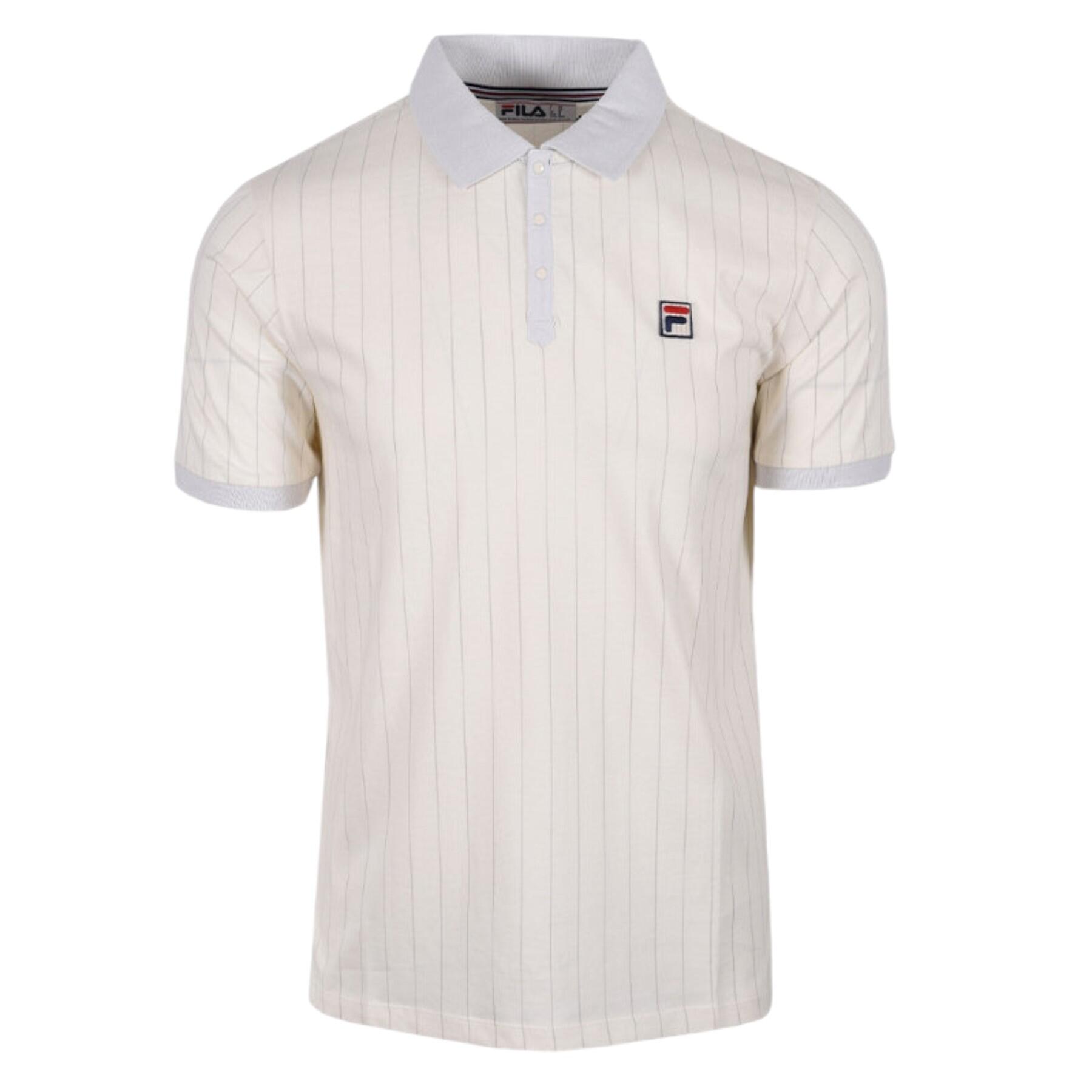 FILA FILA Mens Polo T Shirt Short Sleeve Vintage Striped Summer Cotton Sports Golf
