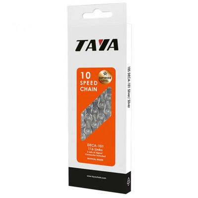 Taya deca-101 fietsketting 10-speed zilver in doos