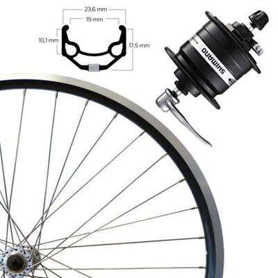 Roland Vorderrad 28" schwarz SE ZAC 19 Aluminium Nabendynamo DH-3N31-QR schwa...