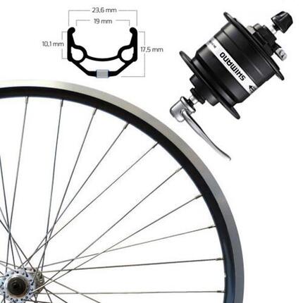 Roland Vorderrad 28" schwarz SE ZAC 19 Aluminium Nabendynamo DH-3N31-QR schwa...