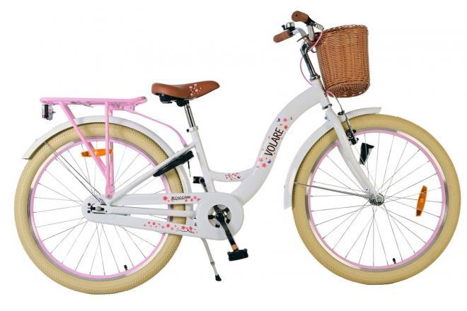 VOLARE BICYCLES Volare Blossom Meisjesfiets - 24 Inch - Wit met Bloemen