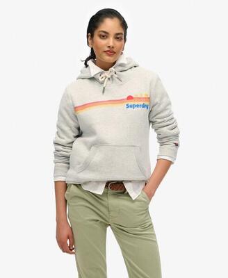 Hoodie met regenboogranden voor dames superdry
