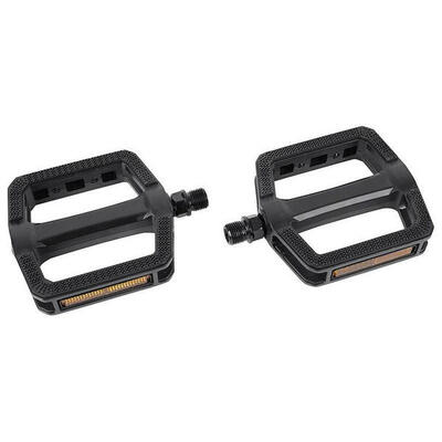 Union SP-2180 Aluminium Antirutsch-Pedale in Schwarz Matt