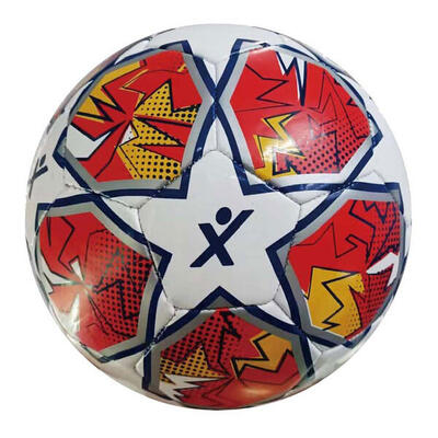 Sportx voetbal champion rood geel - 21 cm. 330-350 gr