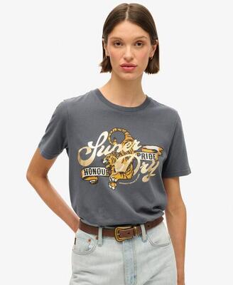 Casual t-shirt met tattoo opdruk