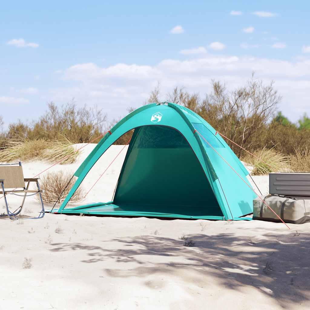 Tente de plage VidaXL imperméable vert marin 3/7