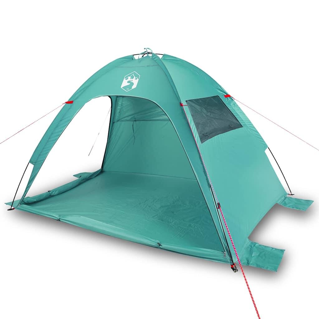 Tente de plage VidaXL imperméable vert marin 2/7