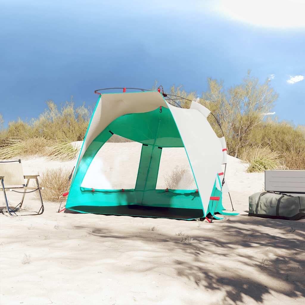 VidaXL Strandzelt für 2 Personen wasserdicht meergrün 3/7