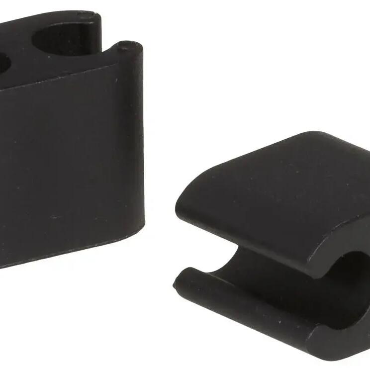Elvedes Duo PVC Cable Clips Black for Bike Cables (50 Pieces)