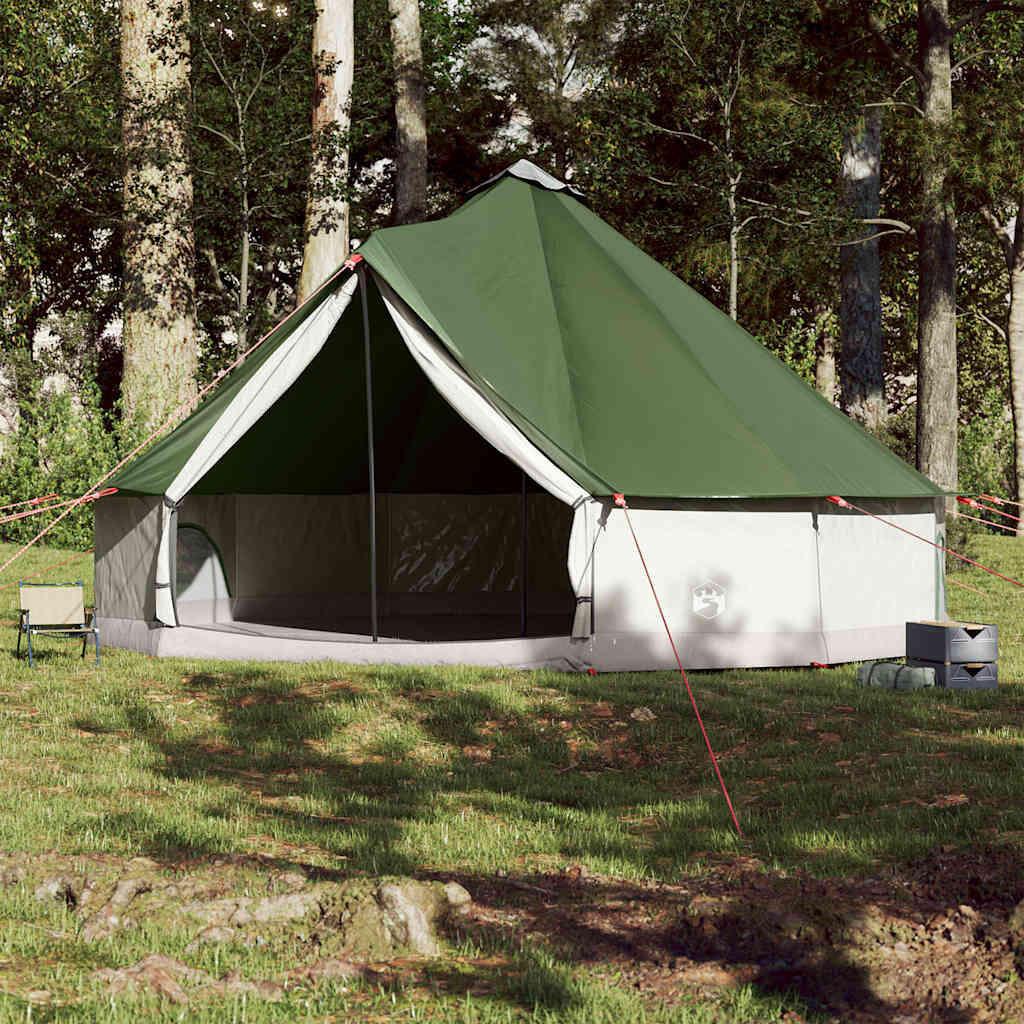 VidaXL Namiot Tipi Rodzinny 12 Osób Wodoodporny Zielony 3/7