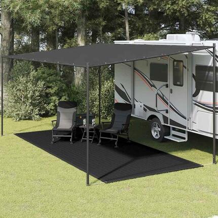 Bequemes Vidaxl Zelt Teppich 250x550 cm Schwarz