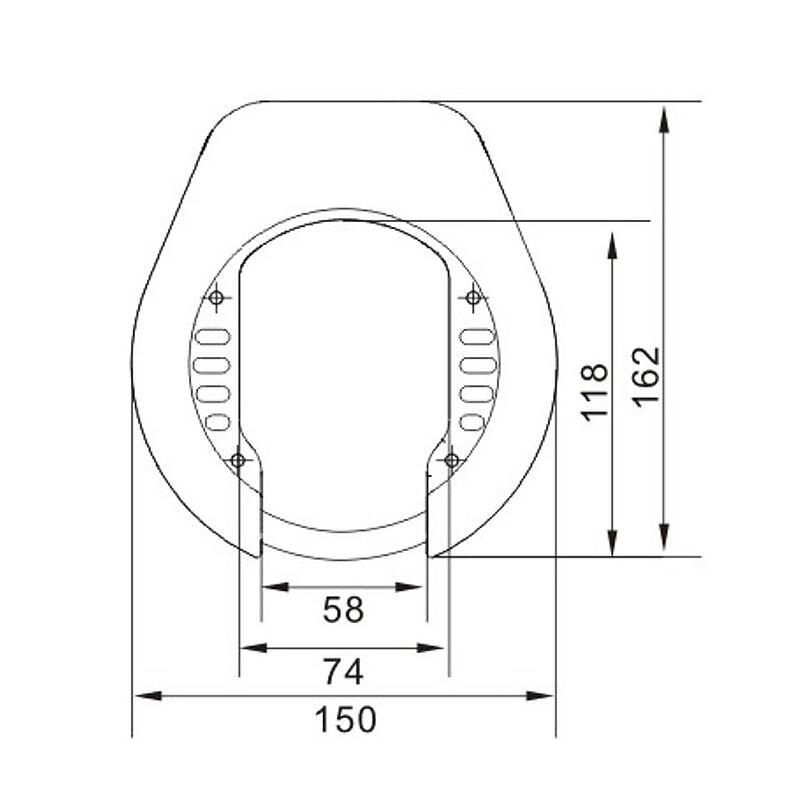 LYNX LYNX Lazo Model Block XXL Ringslot met Plug-infunctie voor Ketting