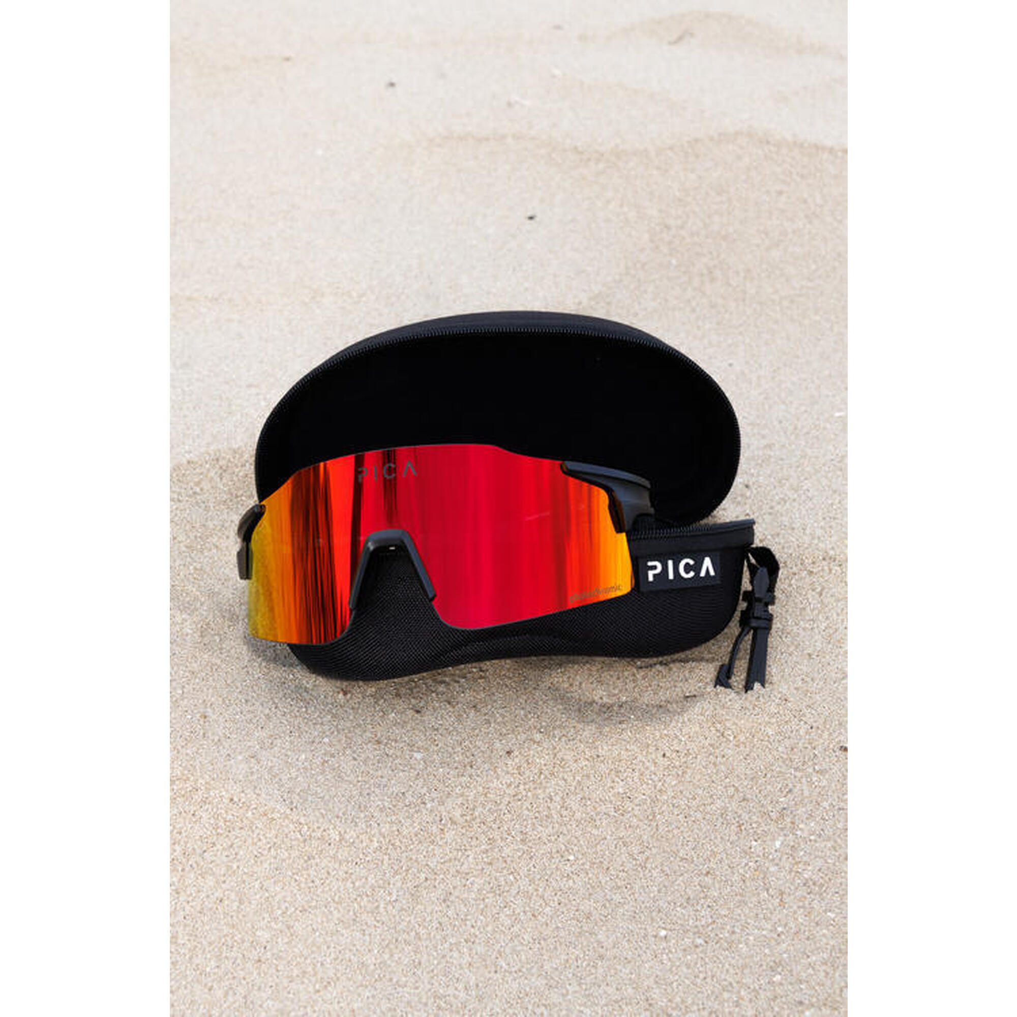 Okulary na rower TREZADO PICA ORRU fotochromowe czerwone