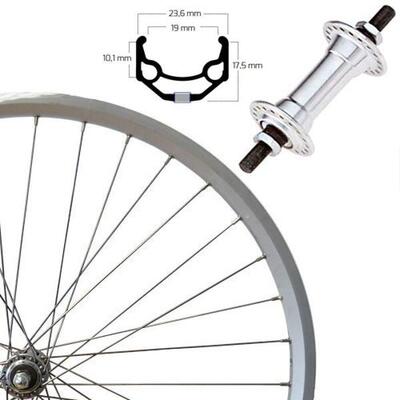 Roland voorwiel 28" ryde zac19 alu naaf zilveren velg