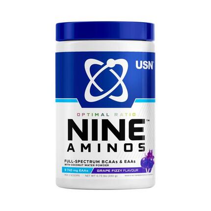 USN Nine Aminos (330g) Grape Fizzy - Acides aminés - Mélange d'acides aminés