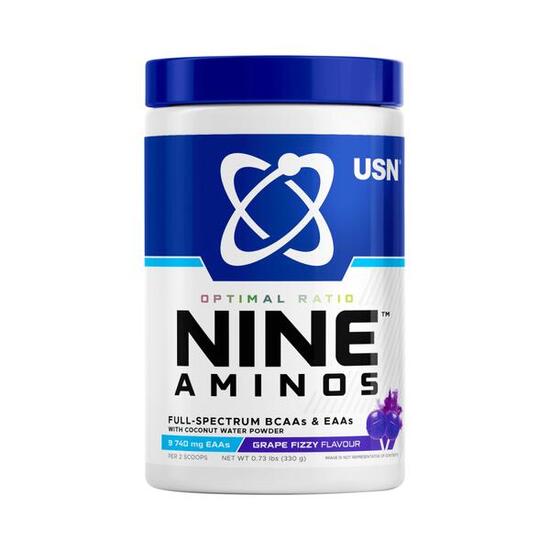 USN Nine Aminos (330g) Grape Fizzy - Acides aminés - Mélange d'acides aminés