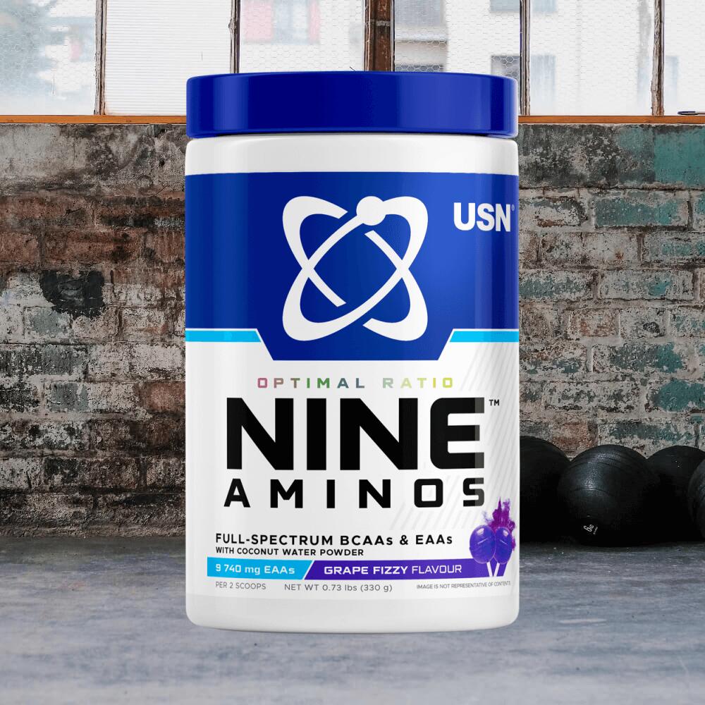 USN Nine Aminos (330g) Grape Fizzy - Acides aminés - Mélange d'acides aminés 2/3