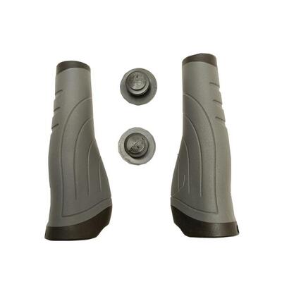 Ergonomische Falkx Silber Gripp Griffe in Schwarz und Grau