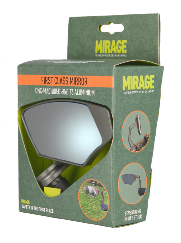 Mirage Luxus Bar-End Spiegel mit Dimmglas in Grau Metallic 3/4