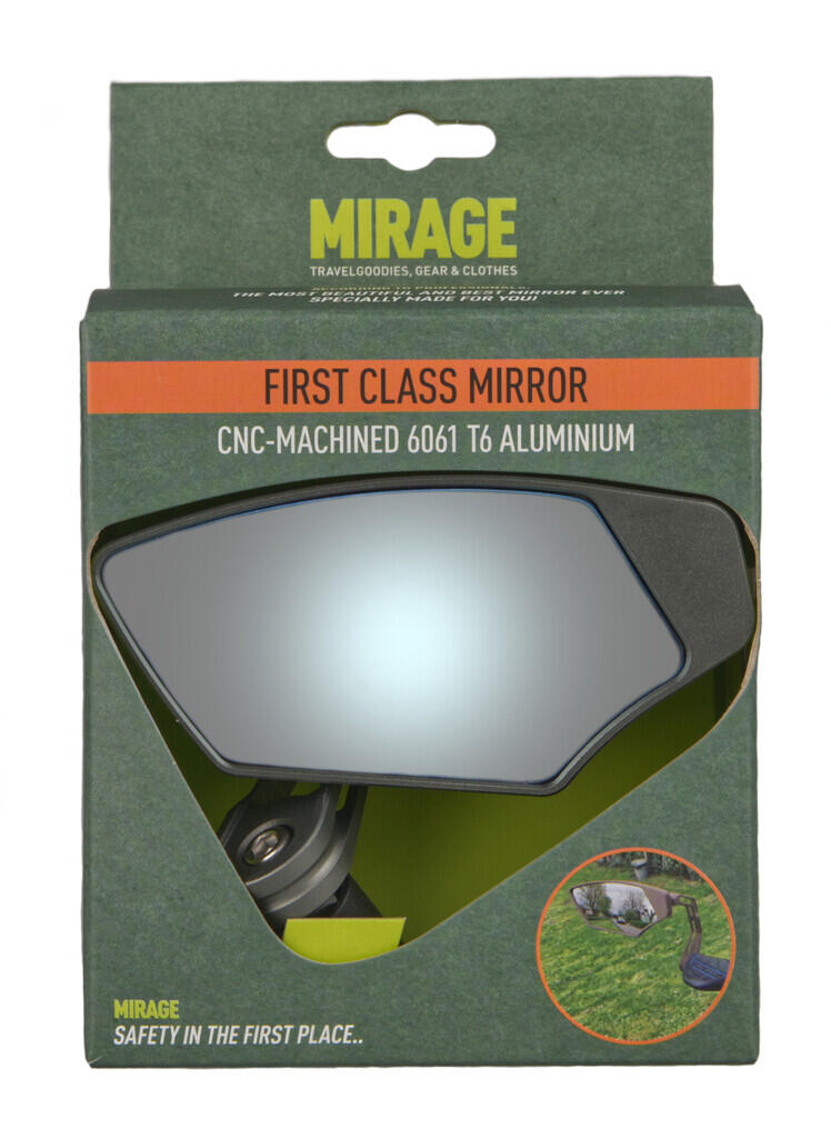 Mirage Luxus Bar-End Spiegel mit Dimmglas in Grau Metallic 2/4