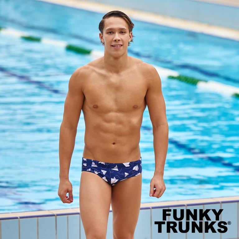 Kąpielówki męskie Funky Trunks Paper Plain - slipy 4/7