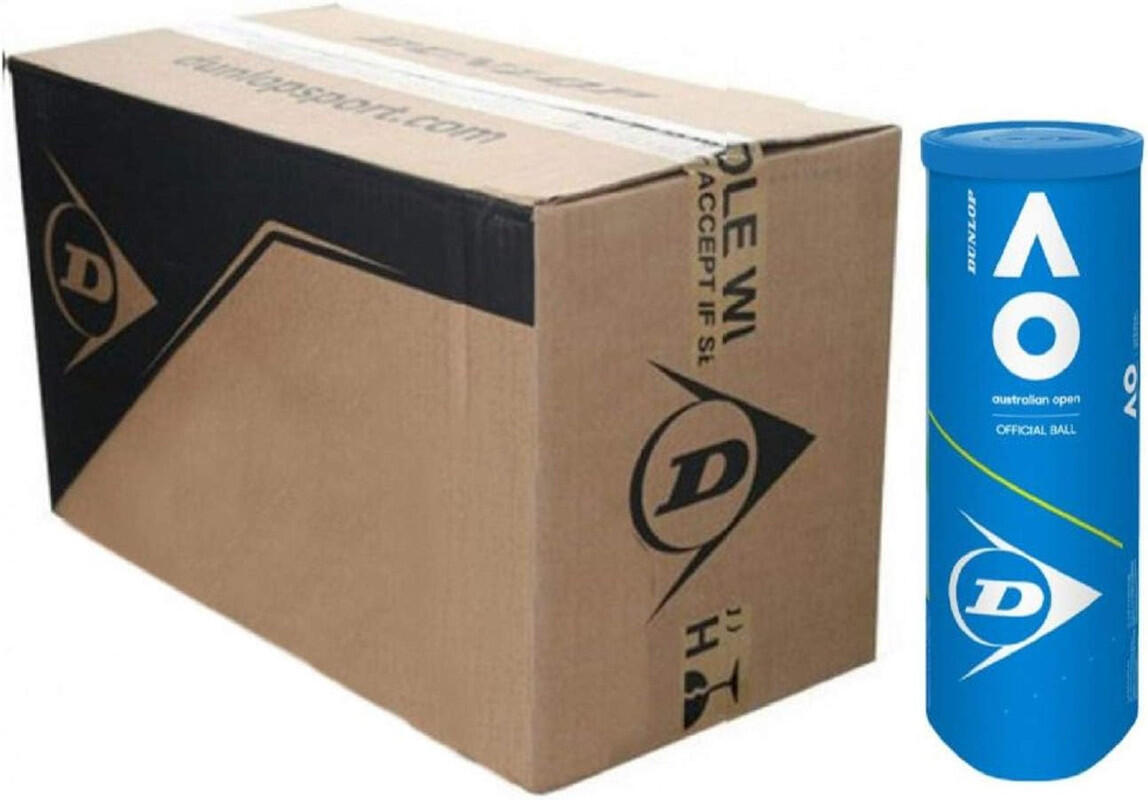 24 Botes Pelotas Tenis Australian Open Dunlop, Cajon Australian Open Dunlop 1/3