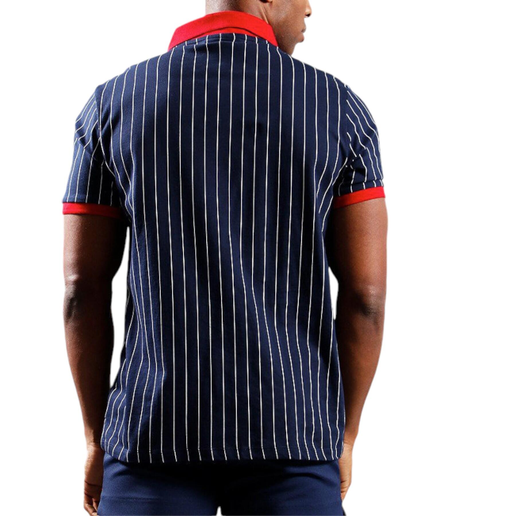 FILA Mens Polo T Shirt Short Sleeve Vintage Striped Summer Cotton Sports Golf 2/2