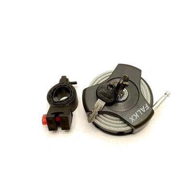 Falkx multifunctioneel oprolslot - 100cm x 4mm kabel, zwart