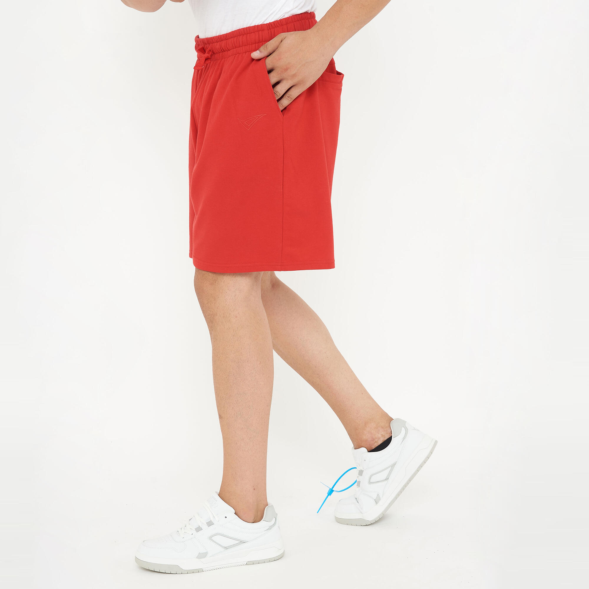 Men's Sports Shorts Comfortable Cotton Red Model F7 3/6